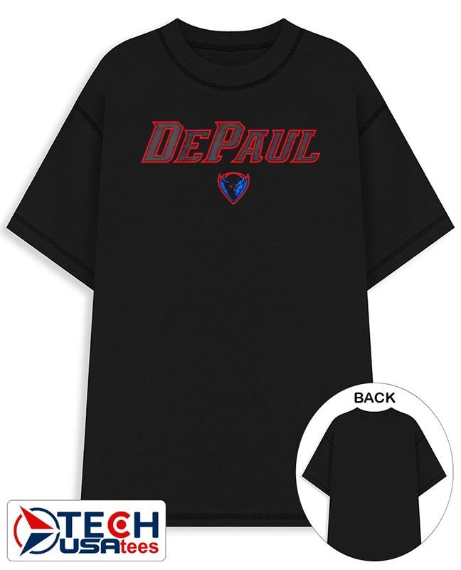 Depaul Blue Demons Basketball Wordmark logo shirt