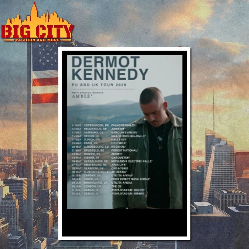 Dermot Kennedy EU and UK Tour 2026 shirt