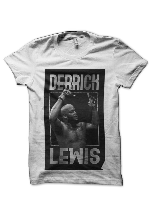 Derrick Lewis White T-Shirt Hoodie, Sweatshirt | PureTeeCo.com