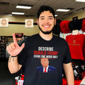 Describe Donald Trump using one word only shirt