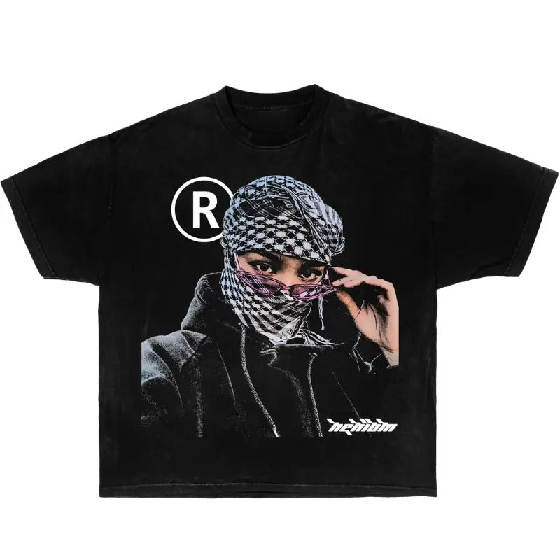 Desert Solider  Garment-Dyed Boxy Shirt Streetwear Y2K