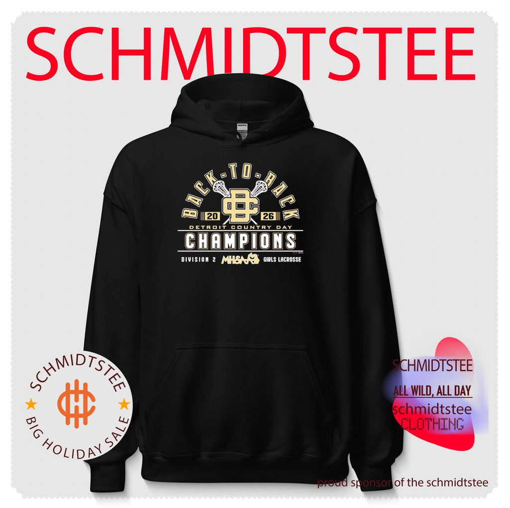 Detroit Country Day 2026 MHSAA Girls Lacrosse D2 Back-To-Back Champions logo shirt