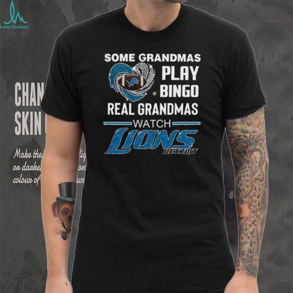 Detroit Football Team Grandmas Play Bingo Watch Lions Shirt