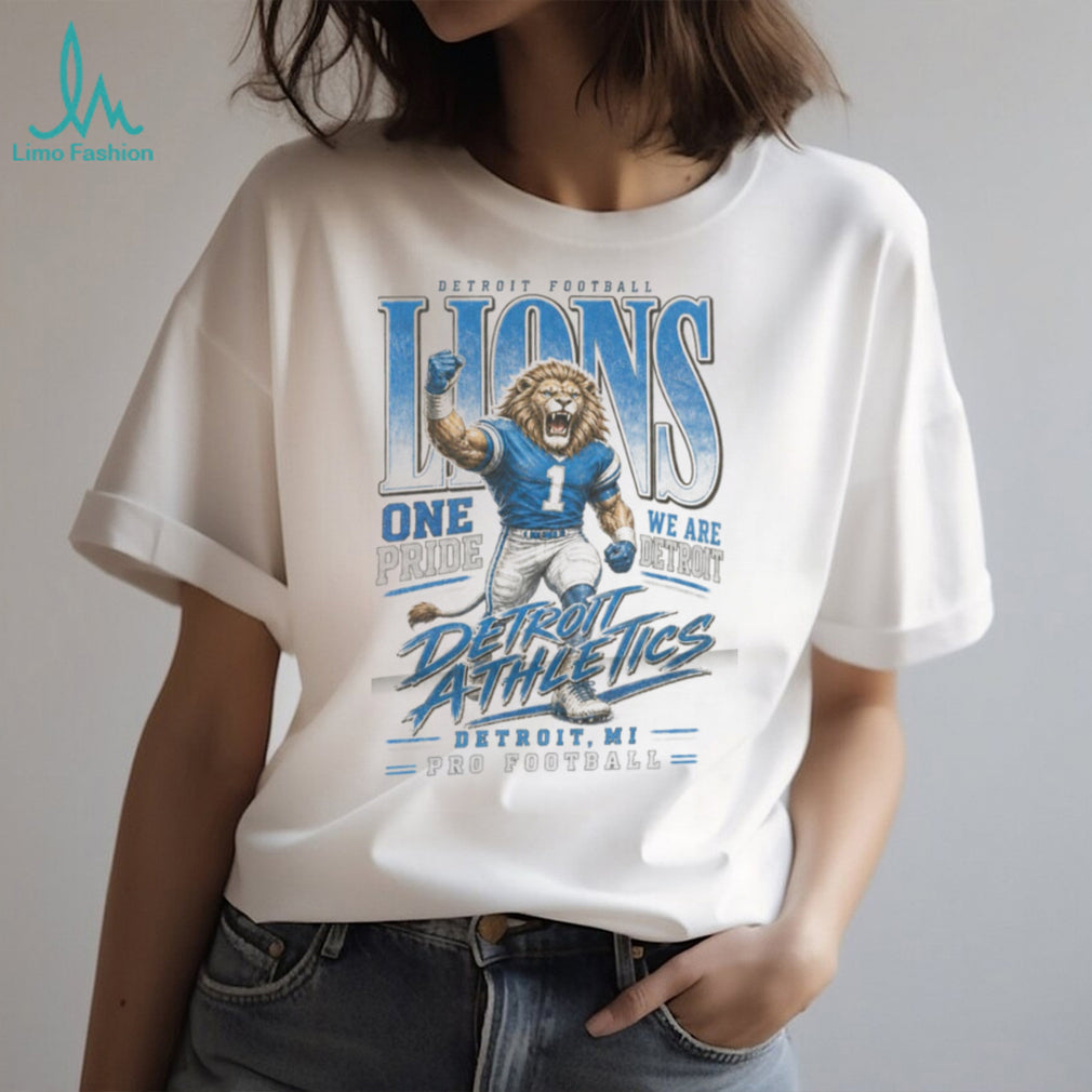 Detroit Lions Mascot Football One Pride Pro Athletics Shirt