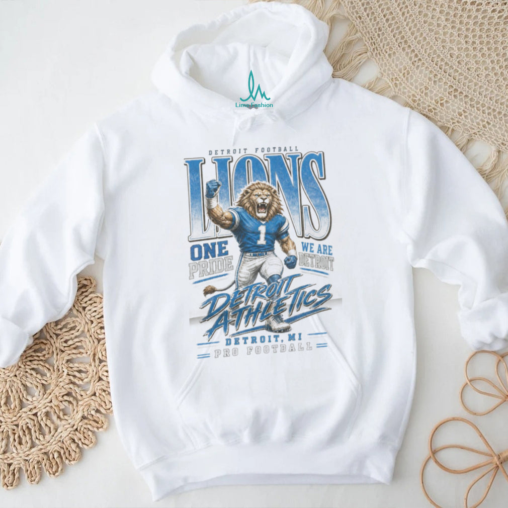 Detroit Lions Mascot Football One Pride Pro Athletics Shirt