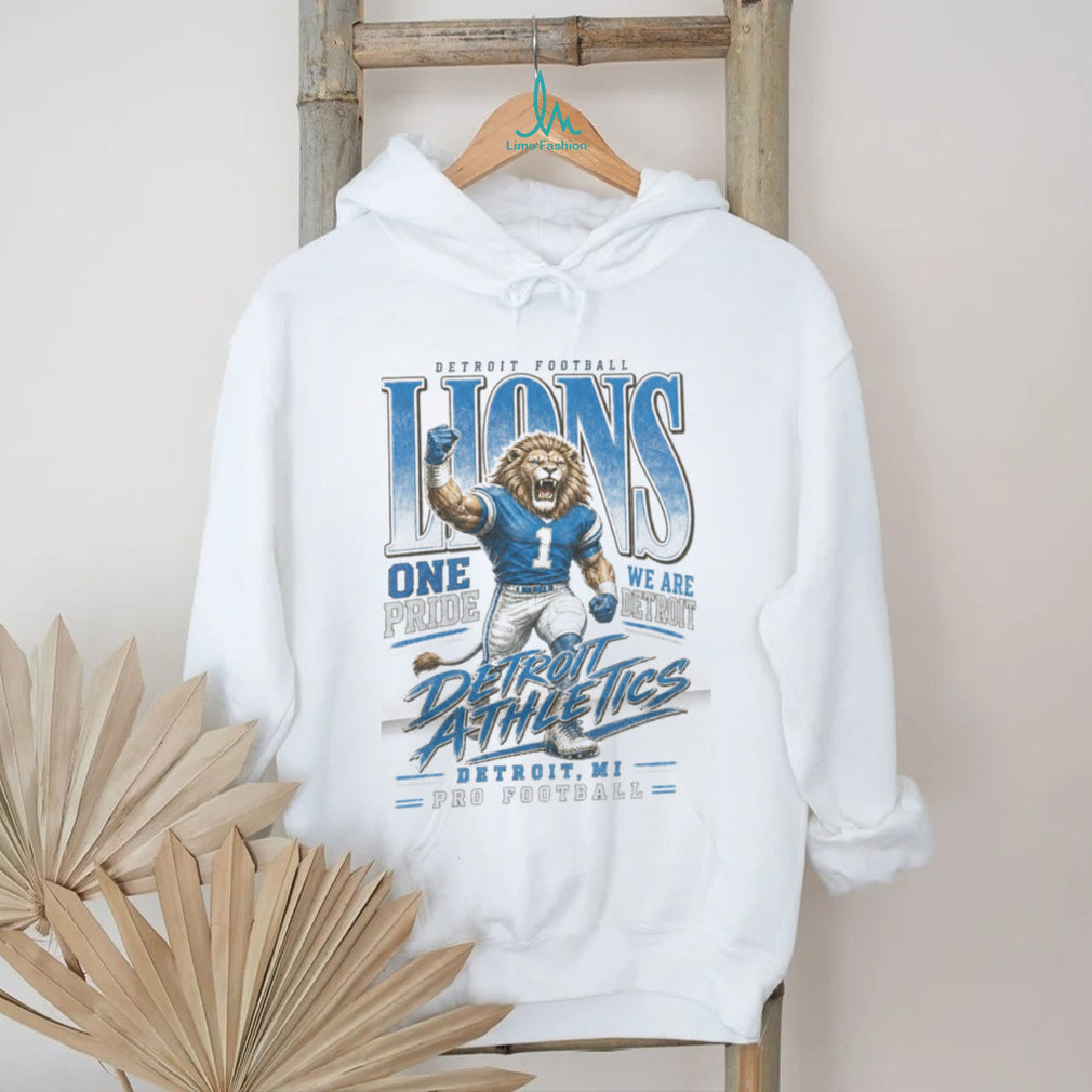 Detroit Lions Mascot Football One Pride Pro Athletics Shirt