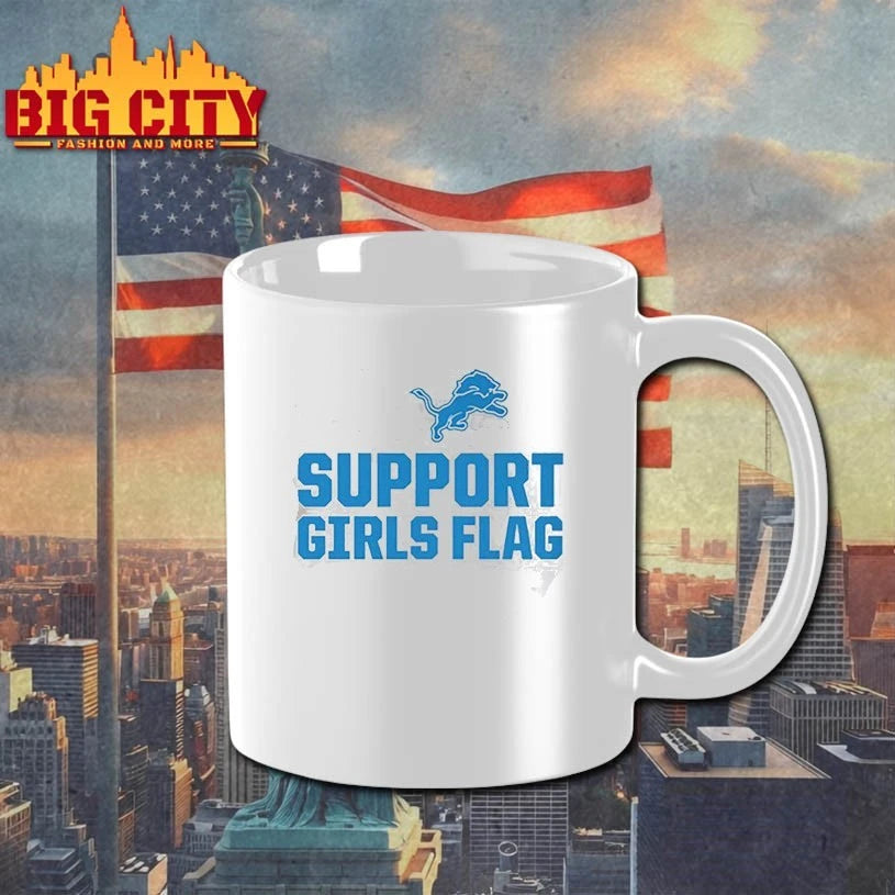 Detroit Lions Support Girls Flag shirt