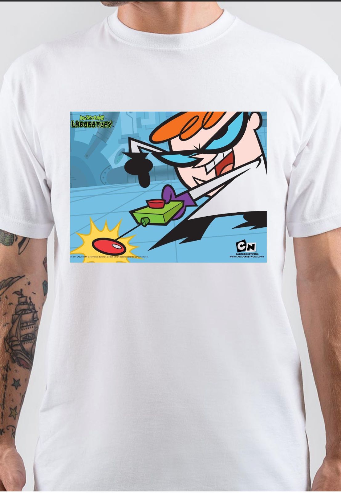 Dexterâ€™s Laboratory White T-Shirt Hoodie, Sweatshirt | PureTeeCo.com