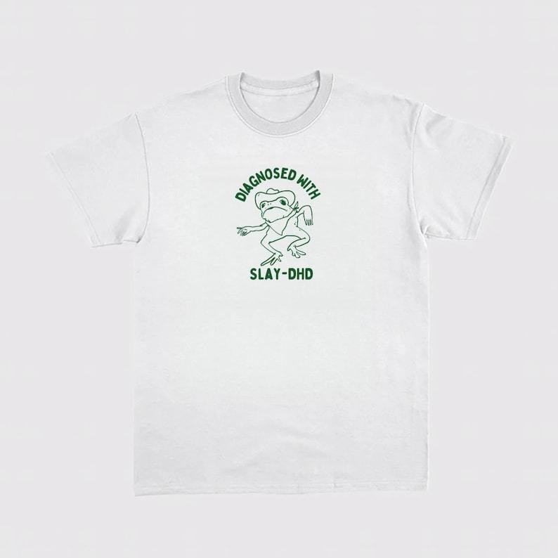 Diagnosed with slay- dhd Unisex Heavy Cotton Tee Hoodie, Sweatshirt | PureTeeCo.com