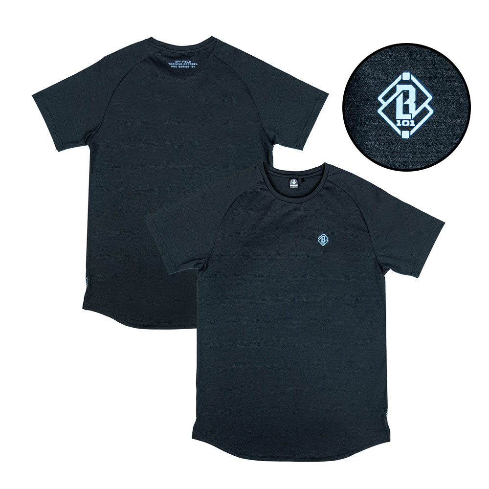 Diamond Tech Youth Tee - Black/Light Blue Hoodie, Sweatshirt | PureTeeCo.com (Image 3)