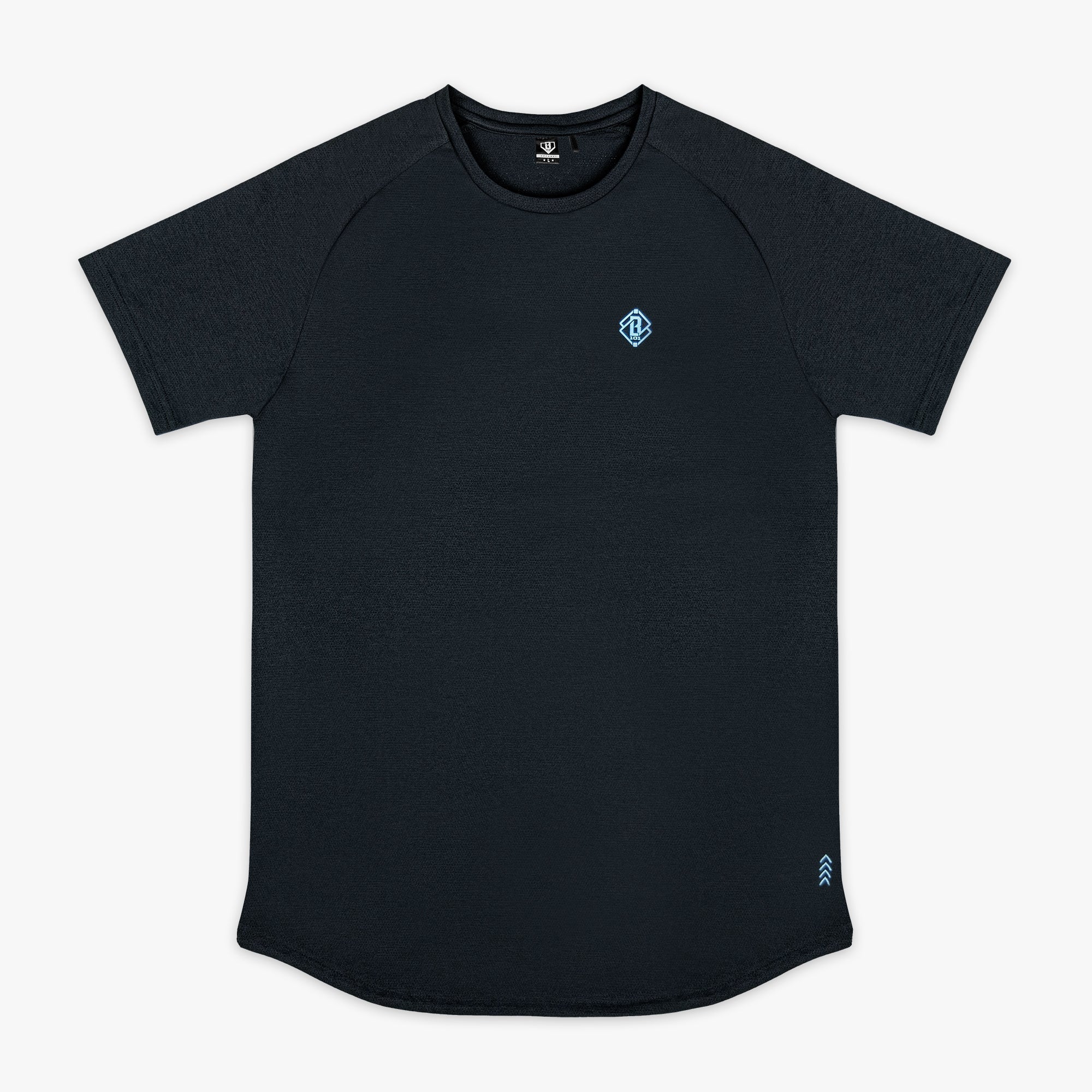 Diamond Tech Youth Tee - Black/Light Blue Hoodie, Sweatshirt | PureTeeCo.com (Image 1)