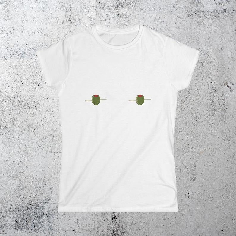 Dirty Martini Olive Babytee, Retro Martini Babytee Aesthetic cool girl, downtown girl baby tee, Girls Night Out,Olive...