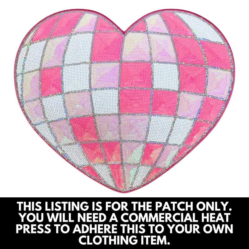 Disco Ball Heart Sequin Patch - PATCH ONLY T-Shirts, Hoodie, Sweatshirt | PureTeeCo.com