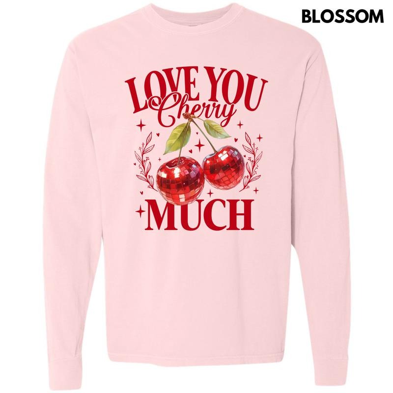 Disco Cherries Long Sleeve Comfort Colors T-Shirt 'NLB' Hoodie, Sweatshirt | PureTeeCo.com