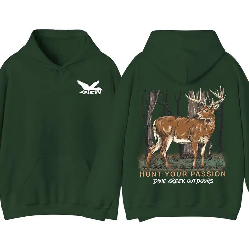 Dixie Creek Outdoors Hoodie - Deer Hunting Design, Camo Country Hoodies, Perfect for Outdoor Enthusiasts, Comfortable and...
