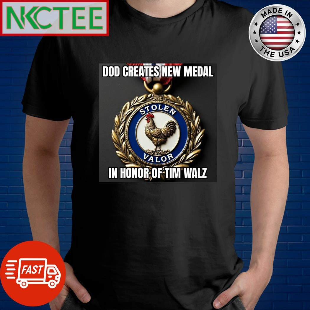 Dod creates new medal chicken stolen valor in honor of Tim Walz shirt
