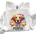 Dog Mama Sweatshirt Dog T-Shirt Sweatshirt Gold Glitter Paw Puppy Dog Lover Hoodie T-shirt Unisex | PureTeeCo.com