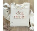 Dog Mom Floral Print Embroidered Sweatshirt - Cozy Pet Lover Apparel - Custom Dog Mom Jumper T-Shirts, Hoodie | PureTeeCo.com