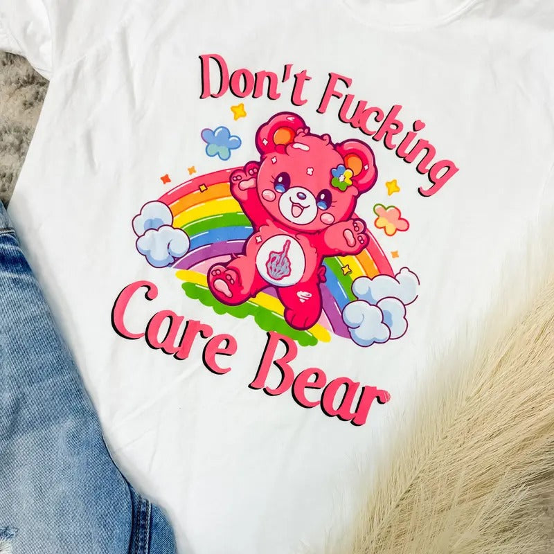 Don't Care Bear Graphic Top T-Shirts, Hoodie, Sweatshirt | PureTeeCo.com