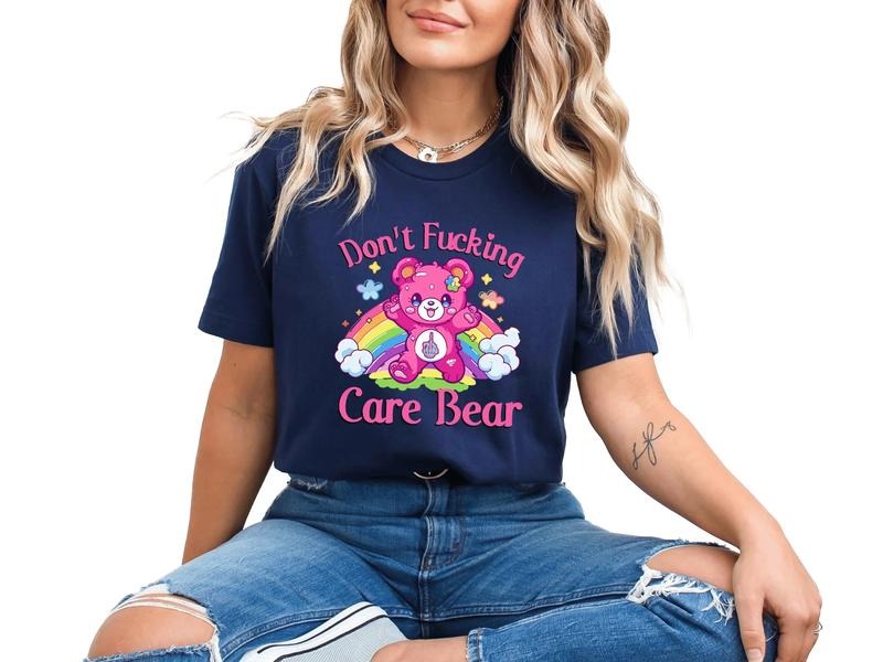 Don't Care Colorful T-Shirt Hoodie, Sweatshirt | PureTeeCo.com