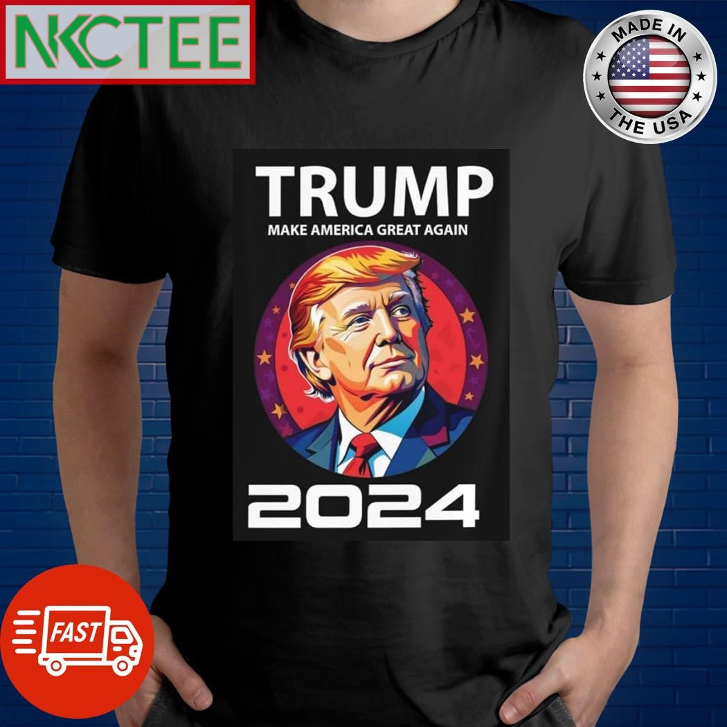 Donald Trump Make America Great Again 2024 circle shirt