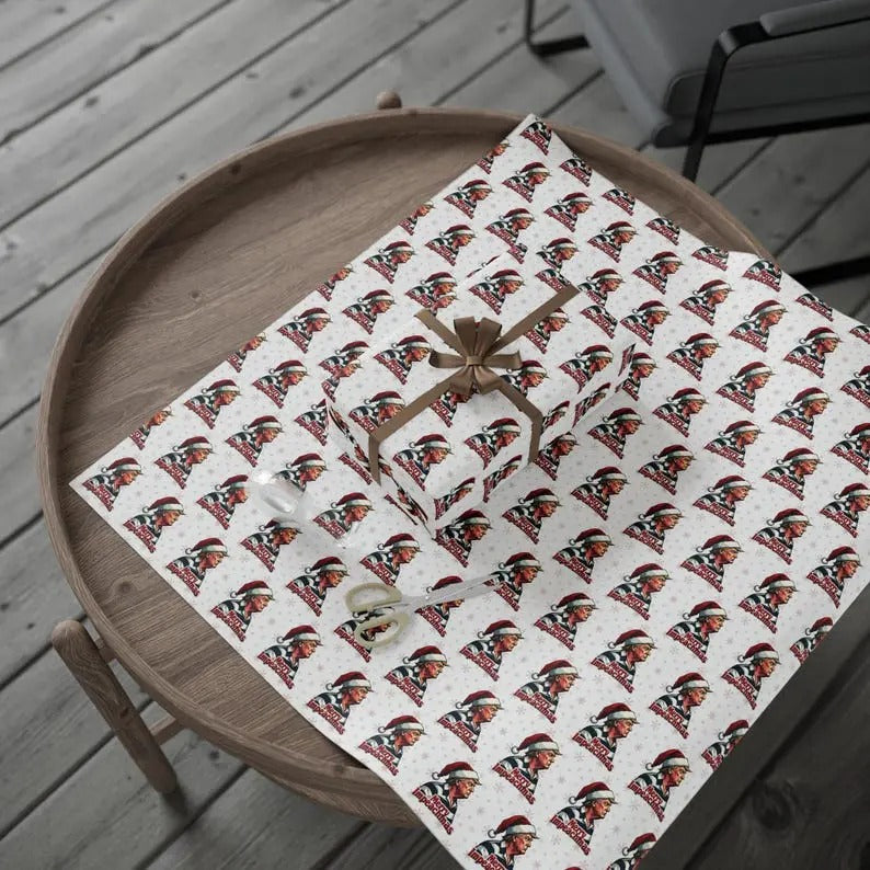 Donald Trump Merry Impeachmas Christmas Wrapping Paper, Funny Gift Wrap, Christmas Wrapping Paper Rolls, Gag Gifts,...