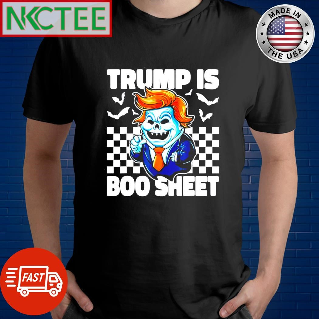 Donald Trump is boo sheet Halloween ghost bat shirt
