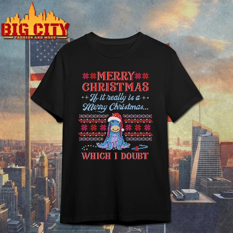Donkey merry christmas if it really is a merry christmas which I doubt ugly christmas shirt