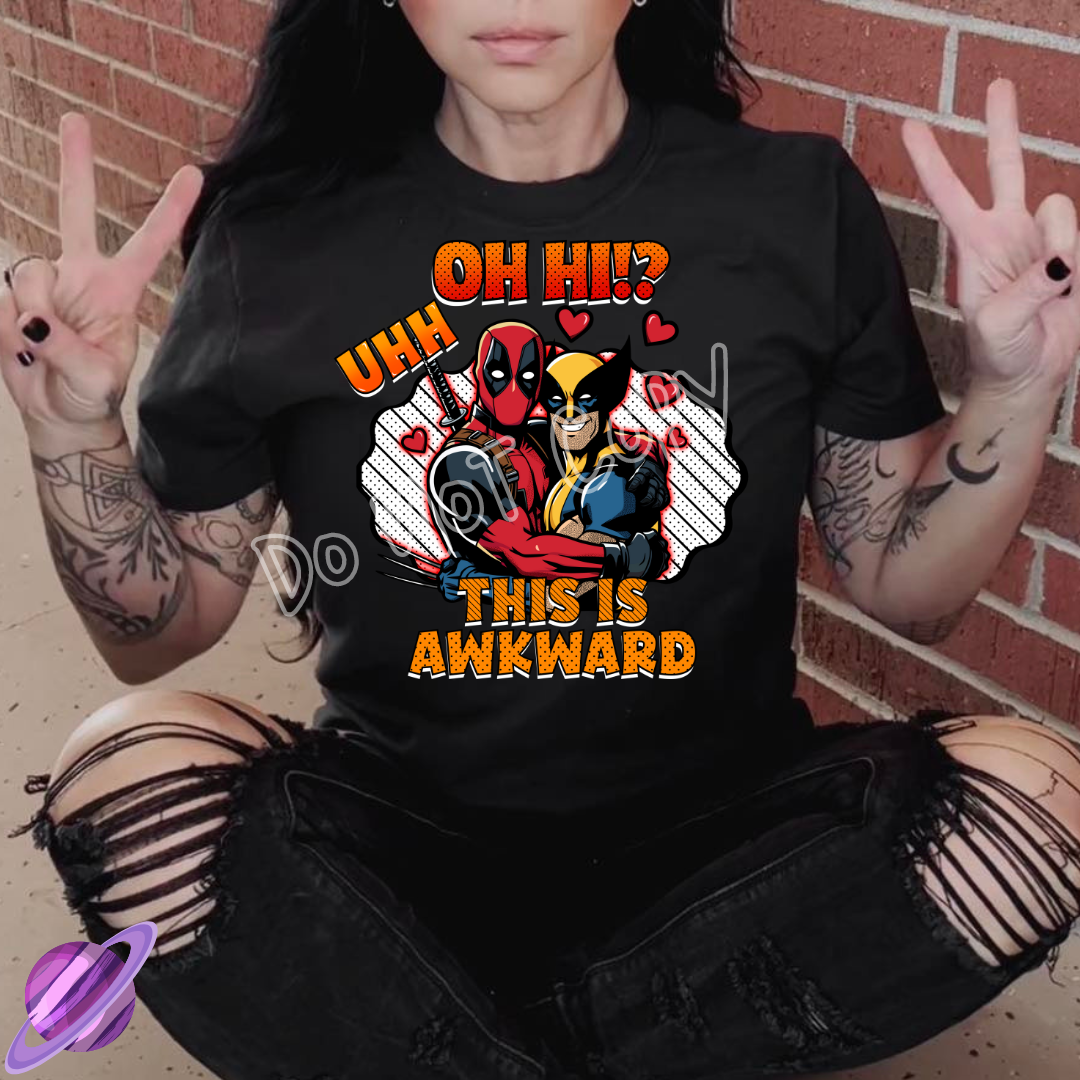 OH HI THIS IS AWKWARD TEE Hoodie, Sweatshirt | PureTeeCo.com (Image 1)
