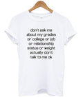 Don’t Ask Me About My Grades T-shirt Hoodie, Sweatshirt | PureTeeCo.com