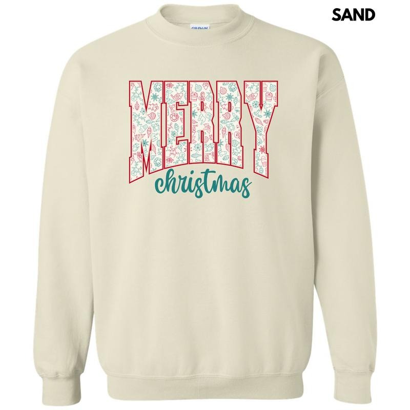 Doodle Merry Christmas Sweatshirt 'NLB' T-Shirts, Hoodie | PureTeeCo.com