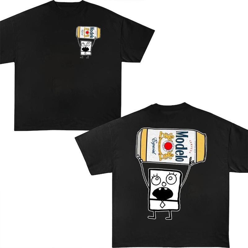 Doodlebob Modelloo Beer T- Shirt, Funny Drinking T-Shirt for Men & Women Hoodie, Sweatshirt | PureTeeCo.com