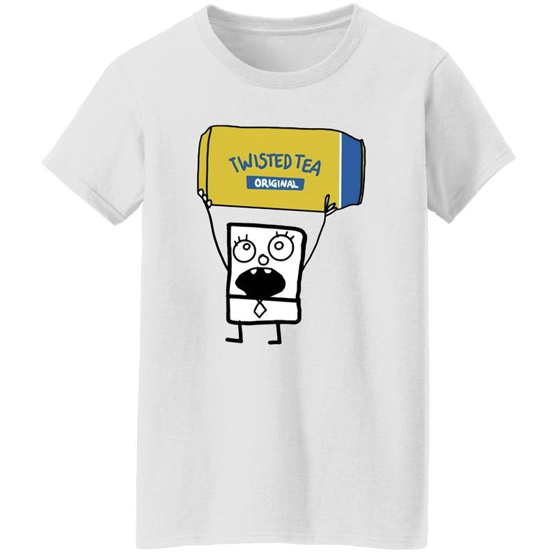 Doodlebob Twisted Tea Essential Cotton Unisex T-Shirt Fabric Hoodie, Sweatshirt | PureTeeCo.com