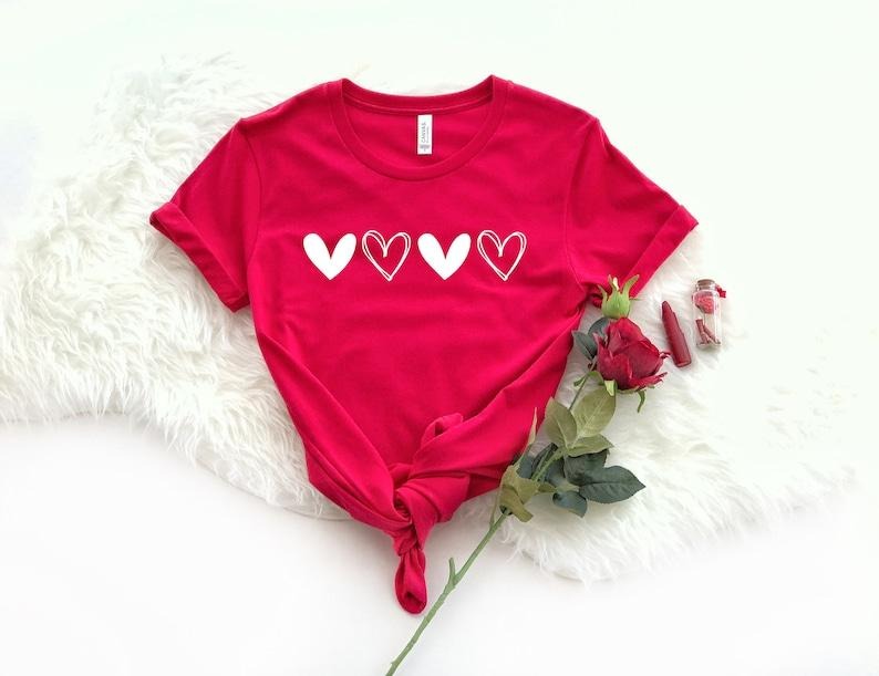 Double Heart Shirt for Her, Valentines Shirt, Heart Shirt, Shirt for Her,Valentines Day Shirts,Cute gift for Her, Shirt...