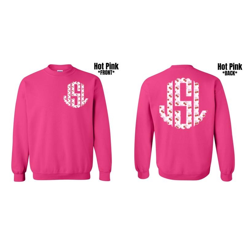 Double Strawberry Stripe Monogram Sweatshirt 'NLB' T-Shirts, Hoodie | PureTeeCo.com