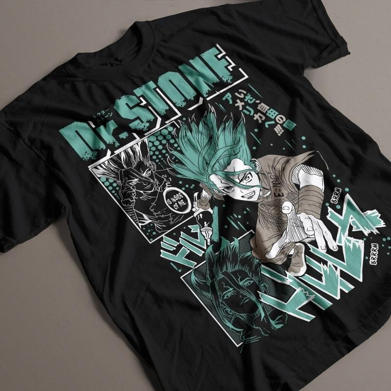 Dr. Stone Senku Ishigami Anime Manga T-shirt Short-Sleeve Unisex T-Shirt Hoodie, Sweatshirt | PureTeeCo.com