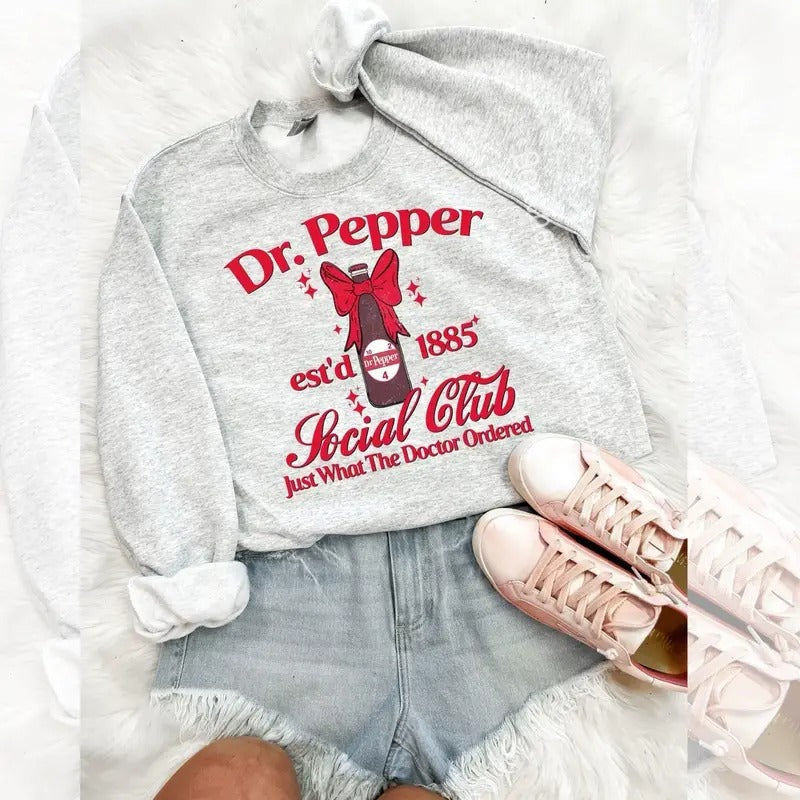 Dr. pepper social club sweatshirt , Dr. Pepper sweatshirt , Soda sweatshirt T-Shirts, Hoodie | PureTeeCo.com