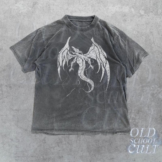 Dragon Grunge Vintage Graphic T-Shirt, Retro Fantasy Horror Shirt, Gothic Tee, 90s Distressed Shirt, Grunge Shirt, Y2k 2000s Oversize Tee