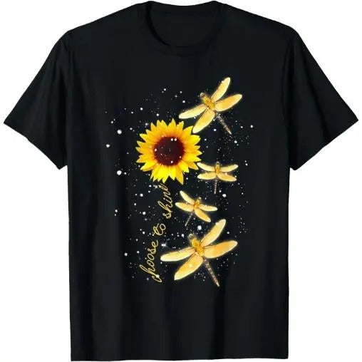 Dragonfly Sunflower Teacher Growth Mindset Choose To Shine T-Shirt  Made in USA Hoodie, Sweatshirt | PureTeeCo.com