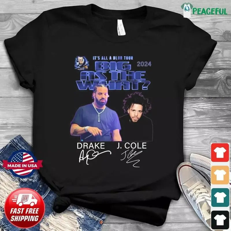 Drake And J. Cole It’s All A Blur Music Tour 2024 T-Shirts, Hoodie, Sweatshirt | PureTeeCo.com