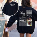 Drake Graphic 90s Sweatshirt DRG, For All The Dogs Album T-Shirt DRG, Drake Take Care Hoodie DRG, Drake Tour T-shirt,...