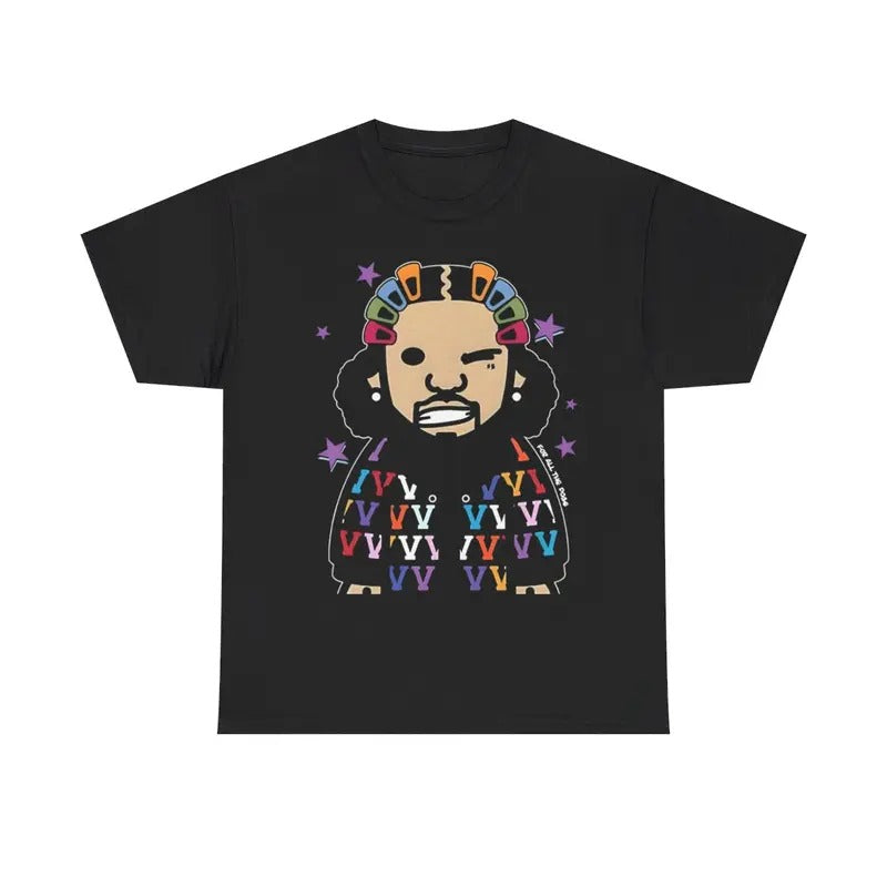 Drake Inspired Vintage RnB Graphic Tee Hip Hop Rap Merch For All the Dogs Shirt Vibes Casual Classic Cotton Menswear...