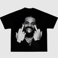 Drakee Black T-shirt Big Face Graphic Tee Hoodie, Sweatshirt | PureTeeCo.com