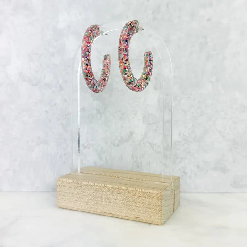 Dream On Glitter Hoop Earrings T-Shirts, Hoodie, Sweatshirt | PureTeeCo.com