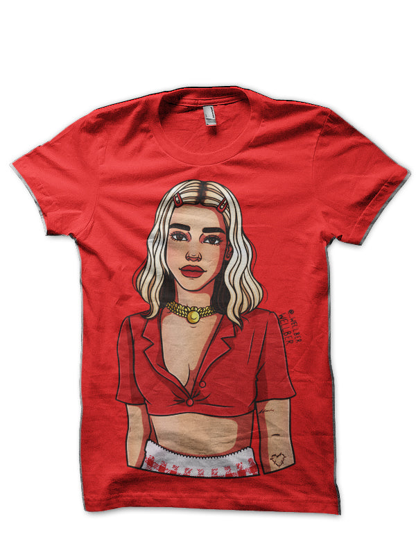 Dua Lipa Red T-Shirt Hoodie, Sweatshirt | PureTeeCo.com