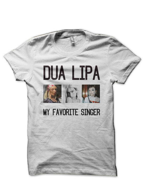 Dua Lipa White T-Shirt Hoodie, Sweatshirt | PureTeeCo.com