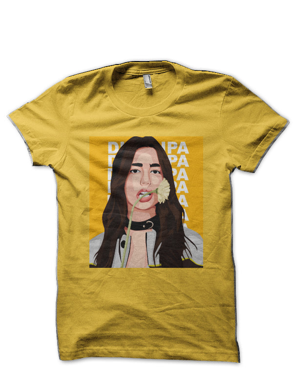 Dua Lipa Yellow T-Shirt Hoodie, Sweatshirt | PureTeeCo.com