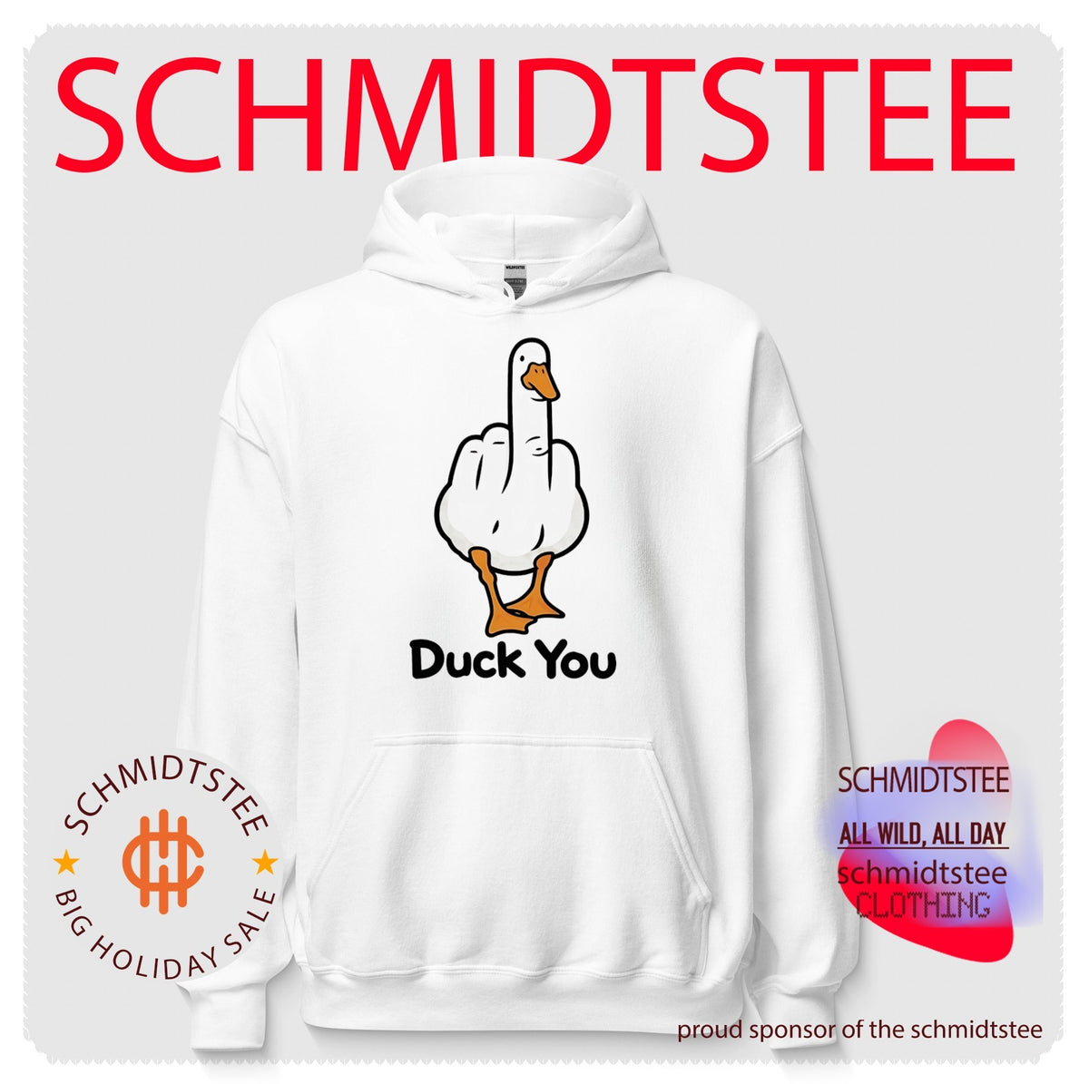 Duck you middle finger funny shirt