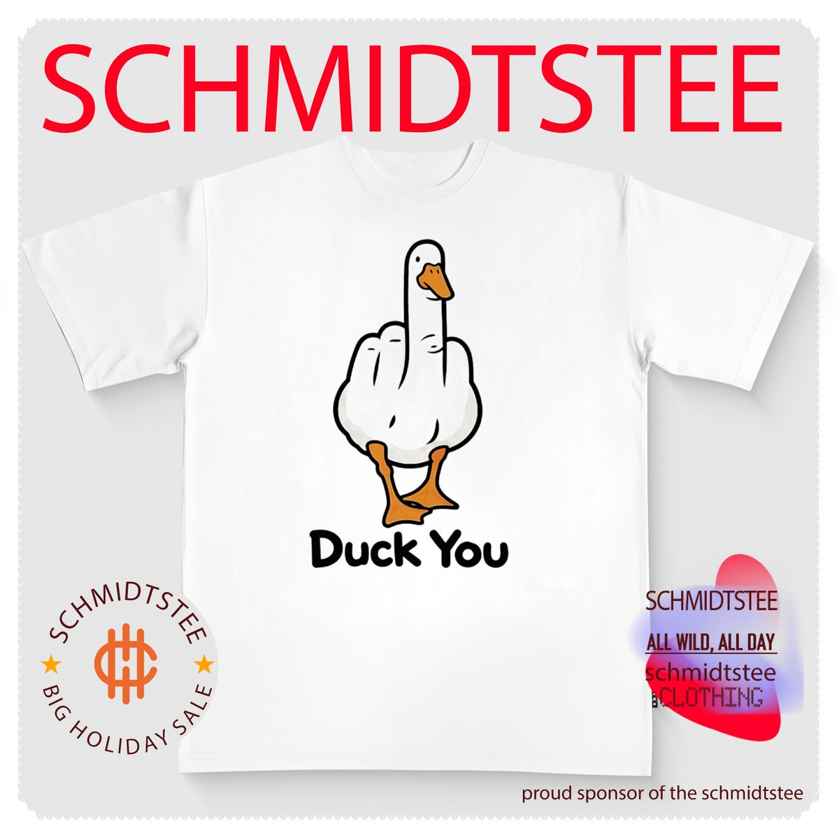 Duck you middle finger funny shirt