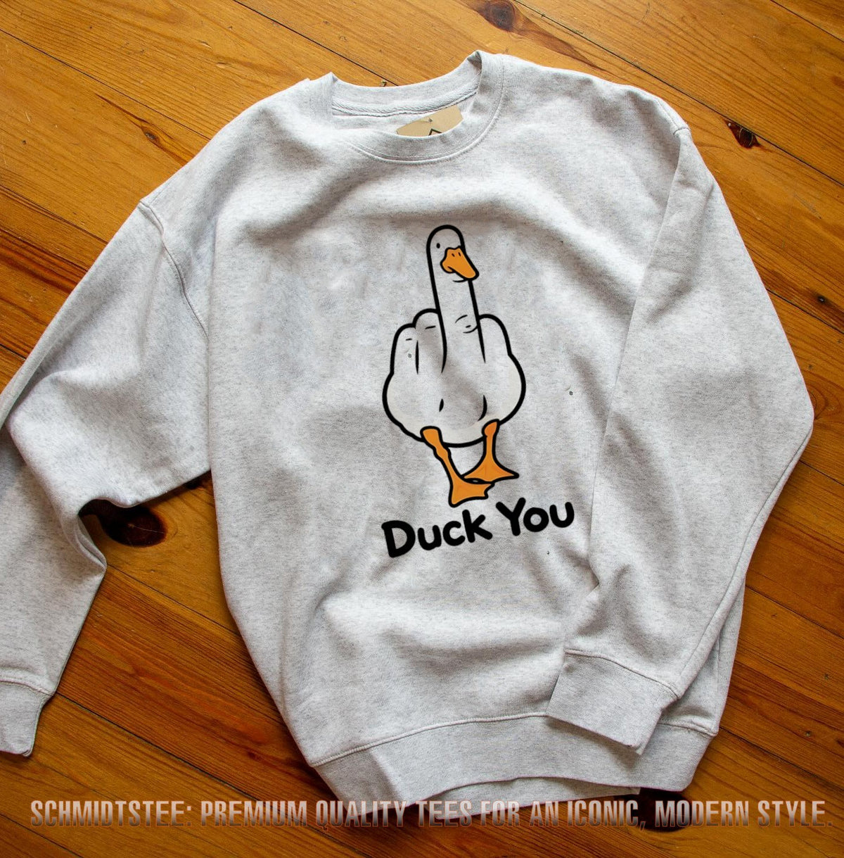 Duck you middle finger funny shirt